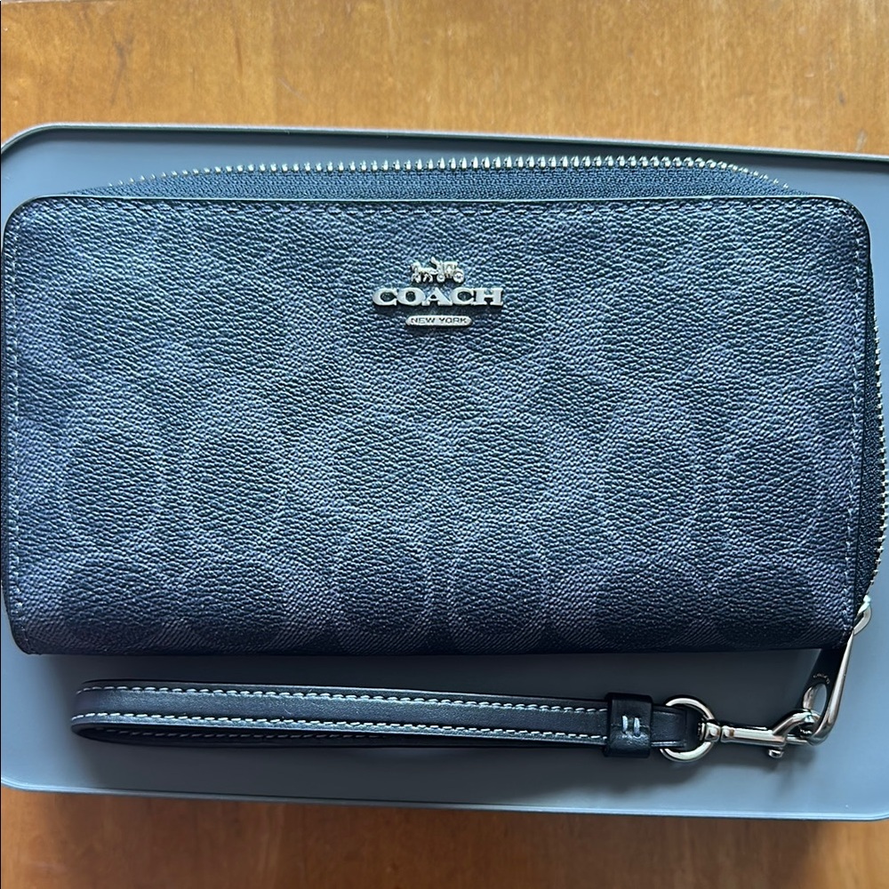 Coach Midnight Blue Wristlet
